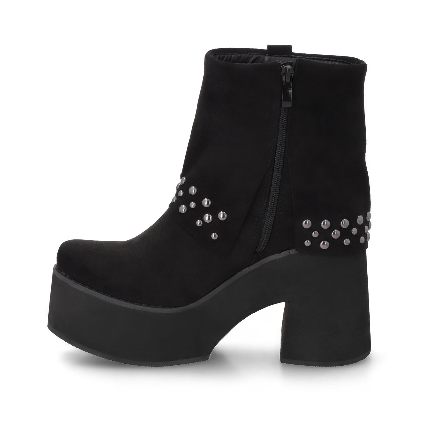 Botin Plataforma Negro Mujer 15045