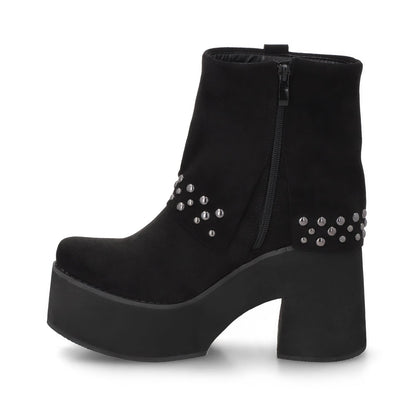 Botin Plataforma Negro Mujer 15045
