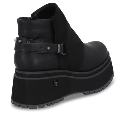Botin Plataforma Negro Mujer 1509B