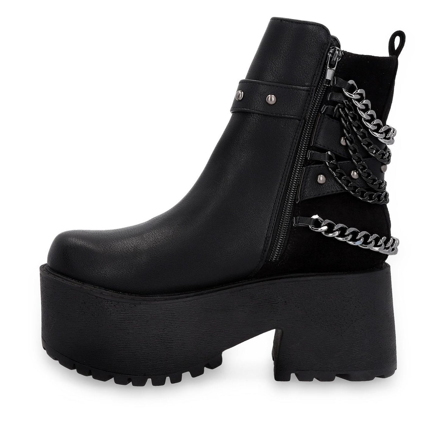 Botín Plataforma Negro Mujer 15177