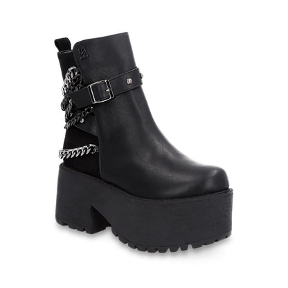 Botín Plataforma Negro Mujer 15177
