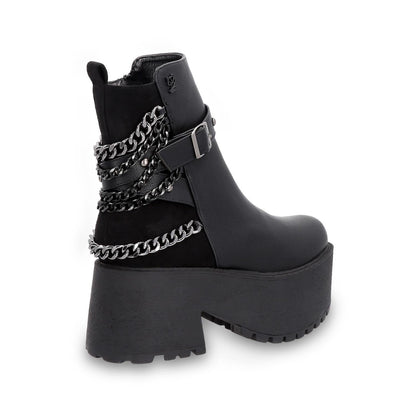 Botín Plataforma Negro Mujer 15177