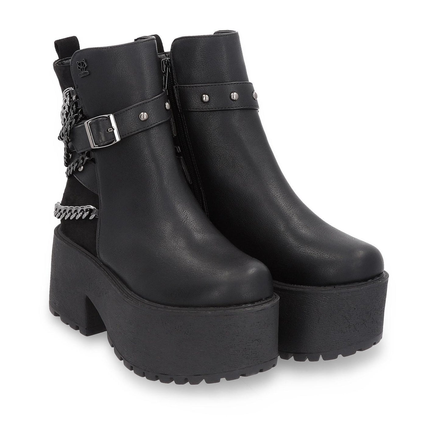 Botín Plataforma Negro Mujer 15177
