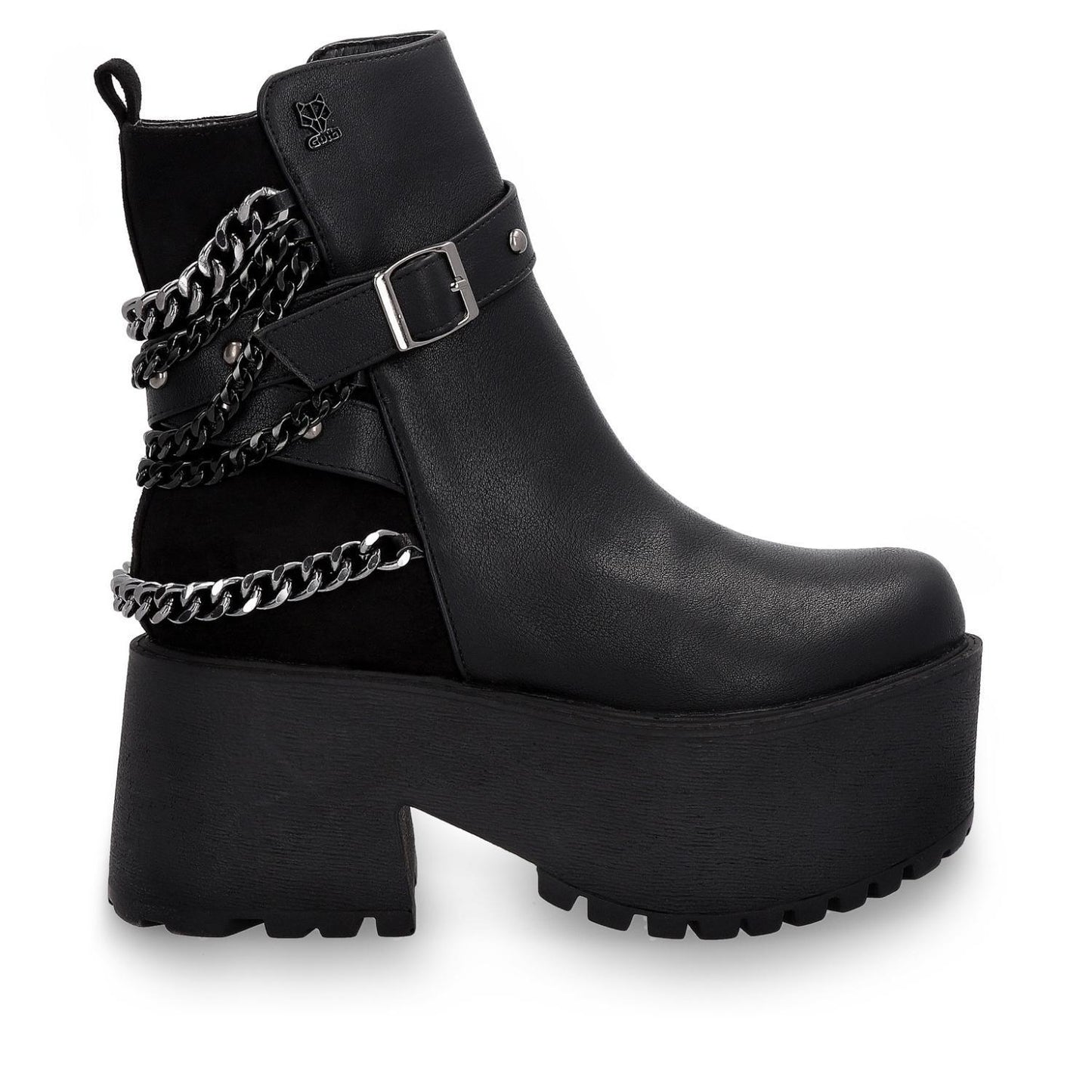 Botín Plataforma Negro Mujer 15177