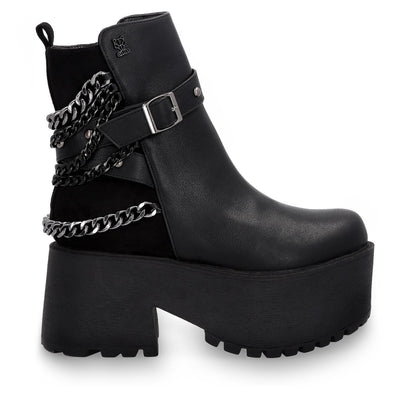 Botín Plataforma Negro Mujer 15177