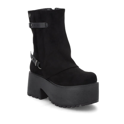 Botin Plataforma Negro Mujer 15179