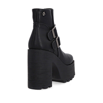 Botín Plataforma Negro Mujer 25640