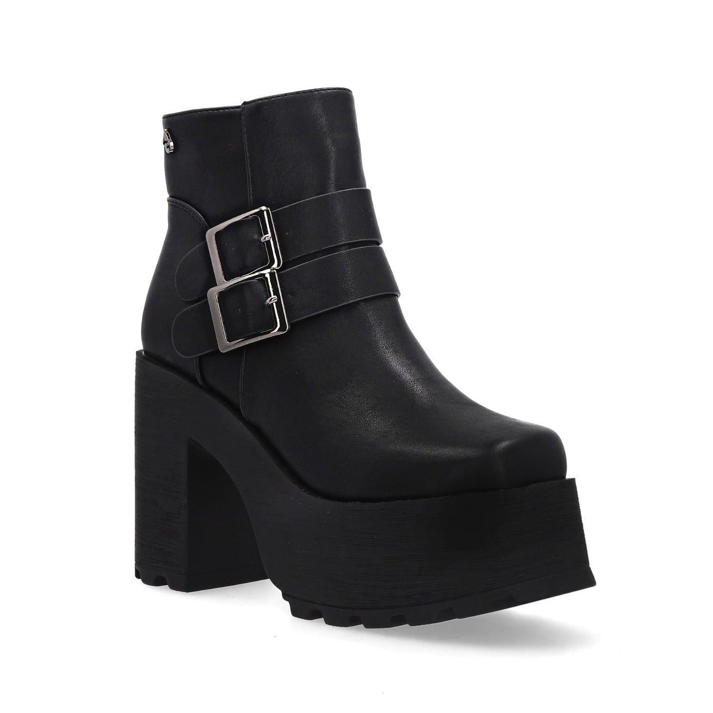 Botín Plataforma Negro Mujer 25640