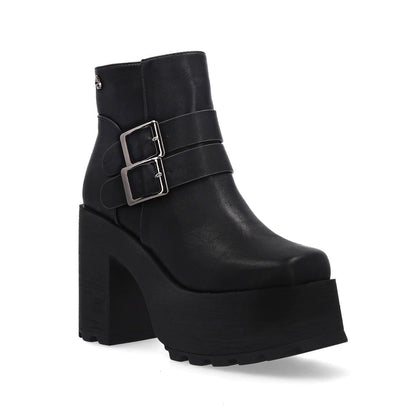 Botín Plataforma Negro Mujer 25640