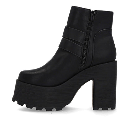 Botín Plataforma Negro Mujer 25640