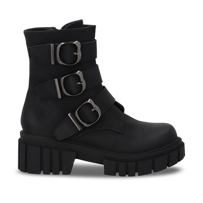 Botin Plataforma Negro Mujer 35934