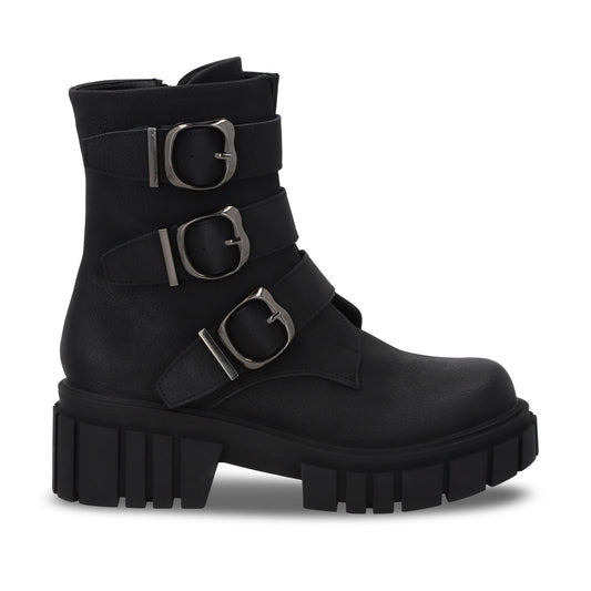 Botin Plataforma Negro Mujer 35934