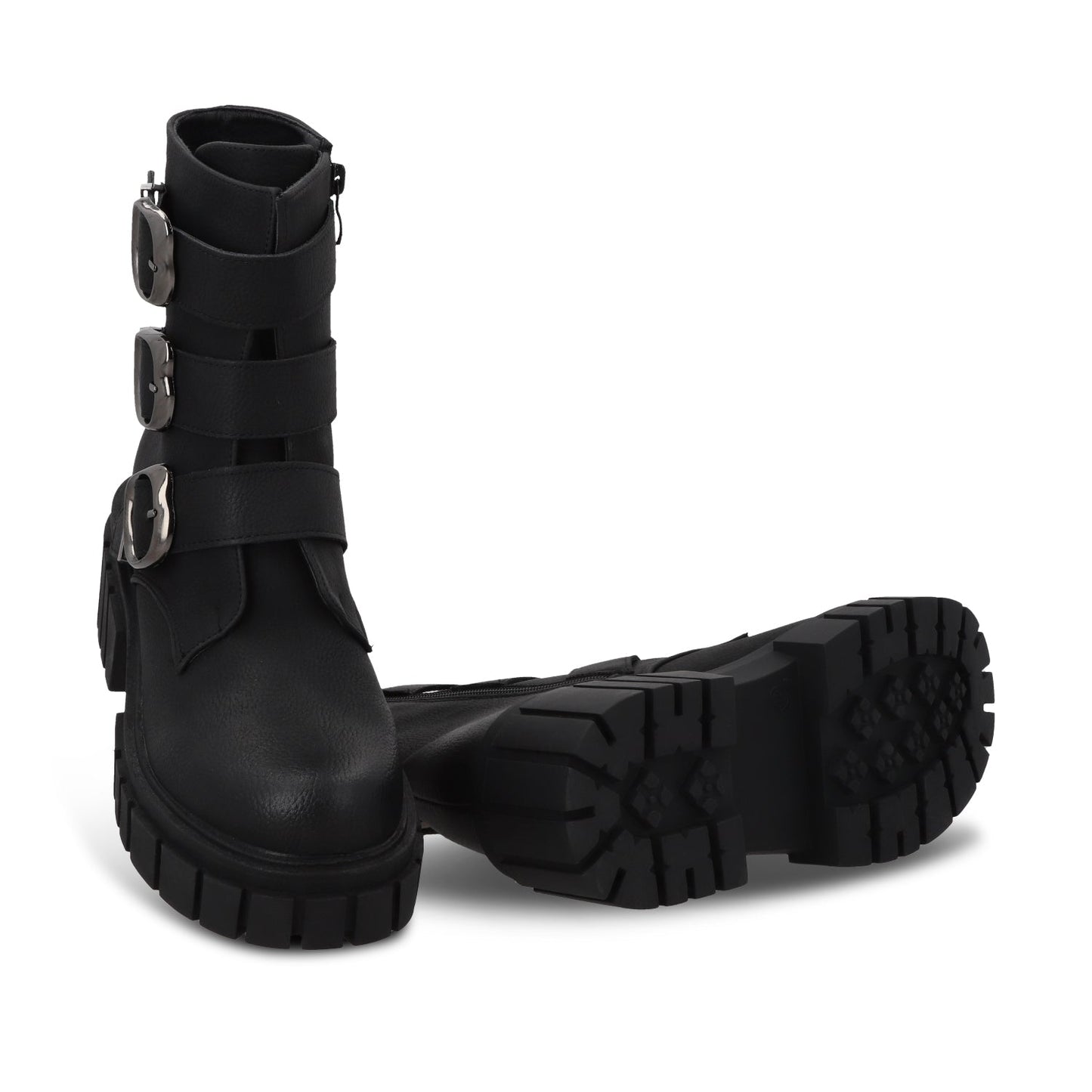 Botin Plataforma Negro Mujer 35934