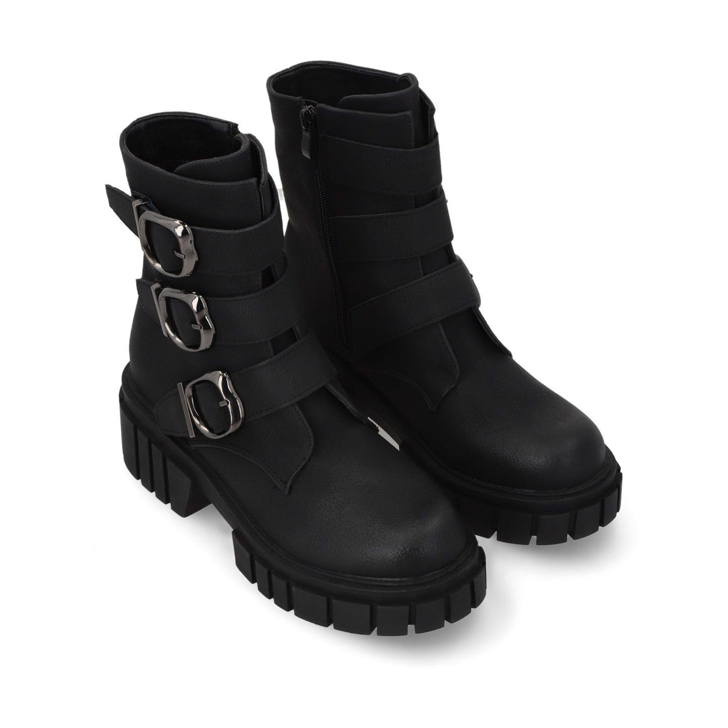 Botin Plataforma Negro Mujer 35934