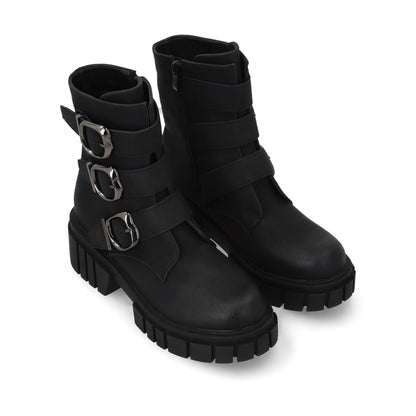 Botin Plataforma Negro Mujer 35934