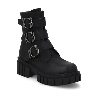 Botin Plataforma Negro Mujer 35934