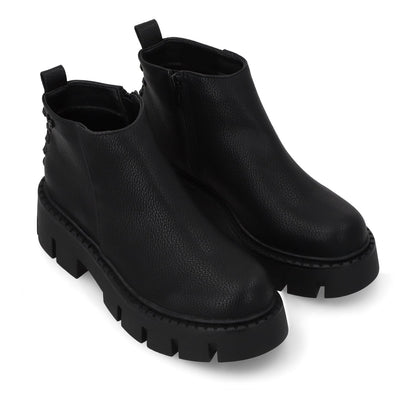 Botin Plataforma Negro Mujer 55260