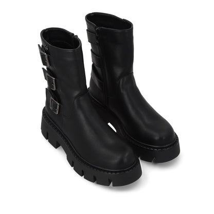 Botin Plataforma Negro Mujer 55261