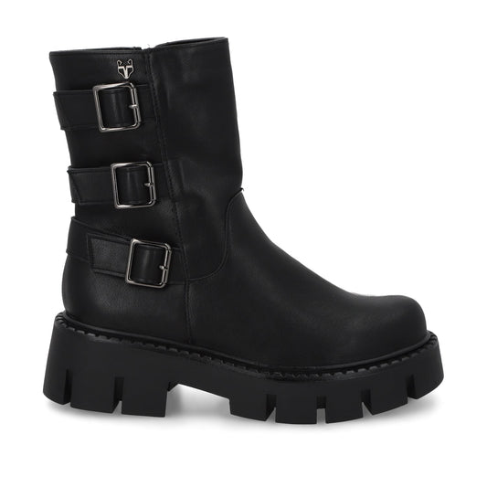 Botin Plataforma Negro Mujer 55261
