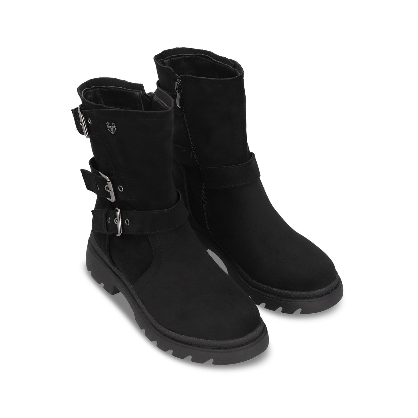 Botin Plataforma Negro Mujer 55280