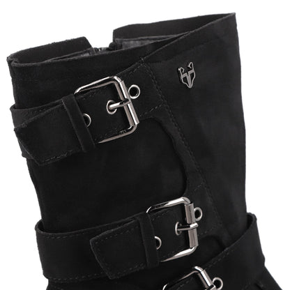 Botin Plataforma Negro Mujer 55280