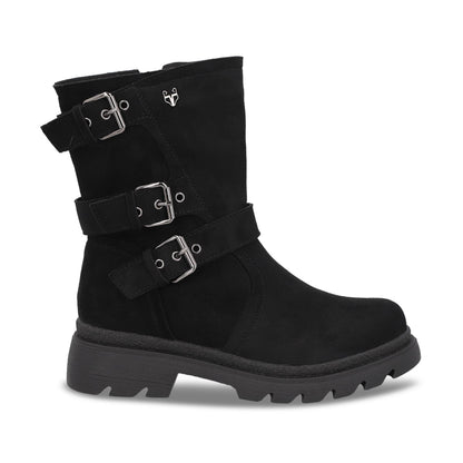 Botin Plataforma Negro Mujer 55280