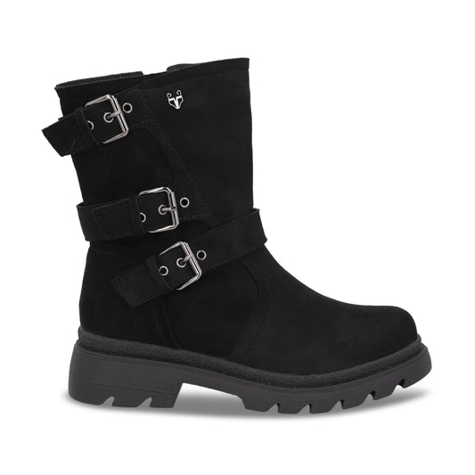 Botin Plataforma Negro Mujer 55280