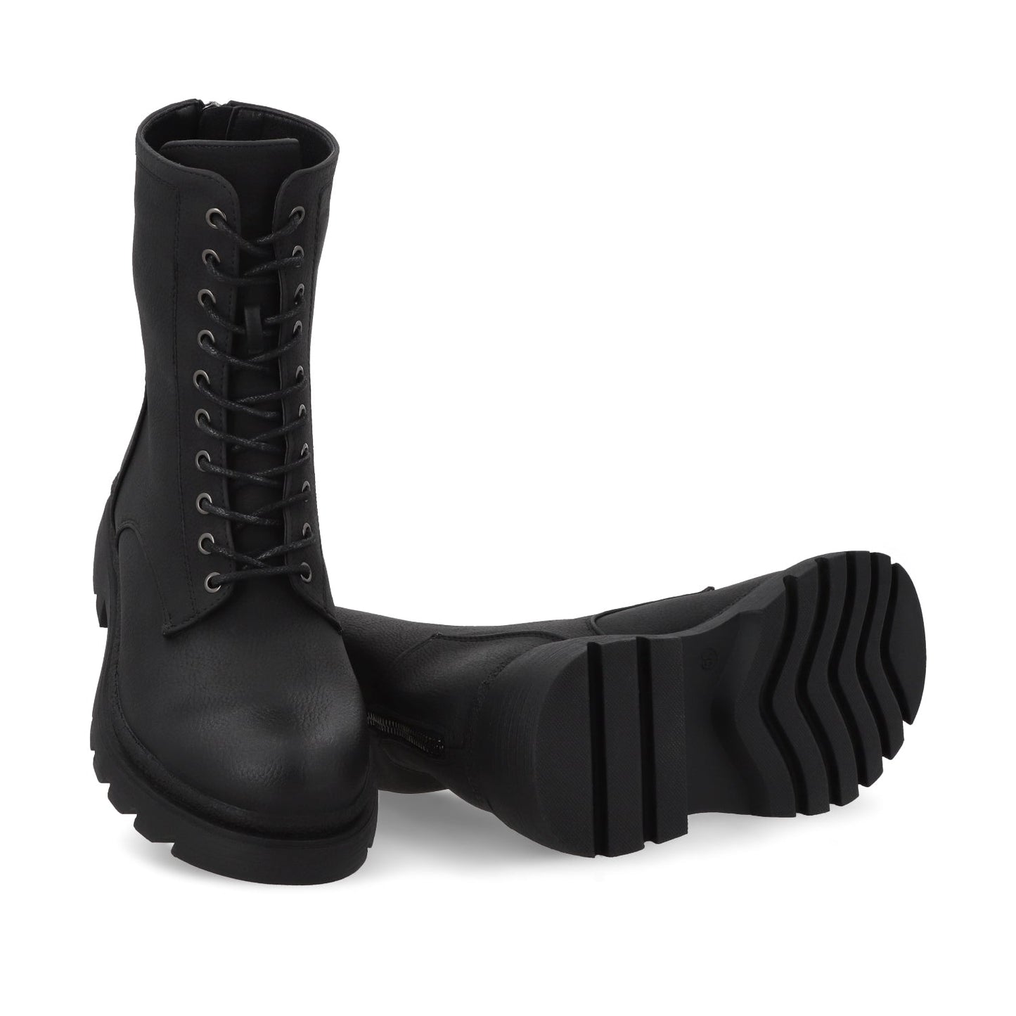 Botin Plataforma Negro Mujer 55281
