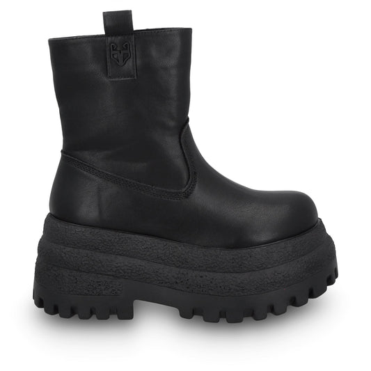 Botin Plataforma Negro Mujer 55292