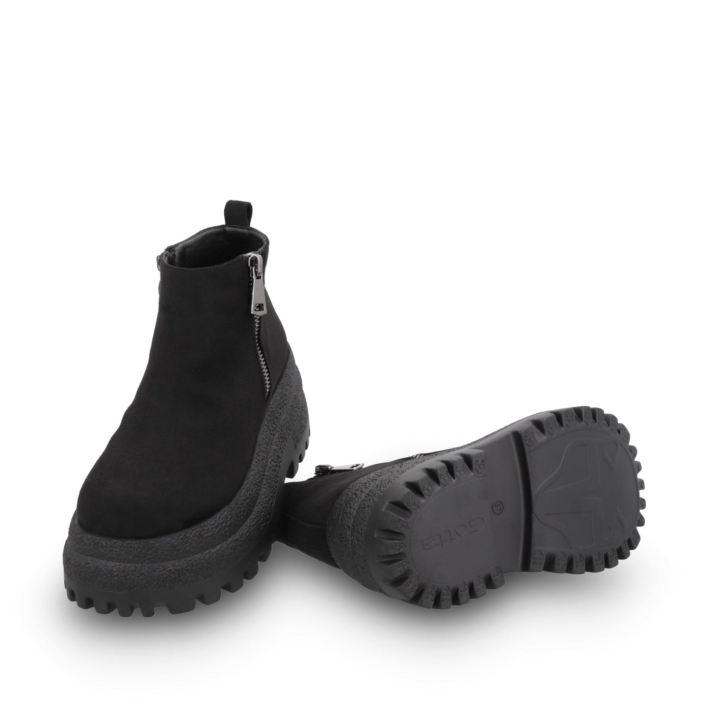 Botin Plataforma Negro Mujer 55293
