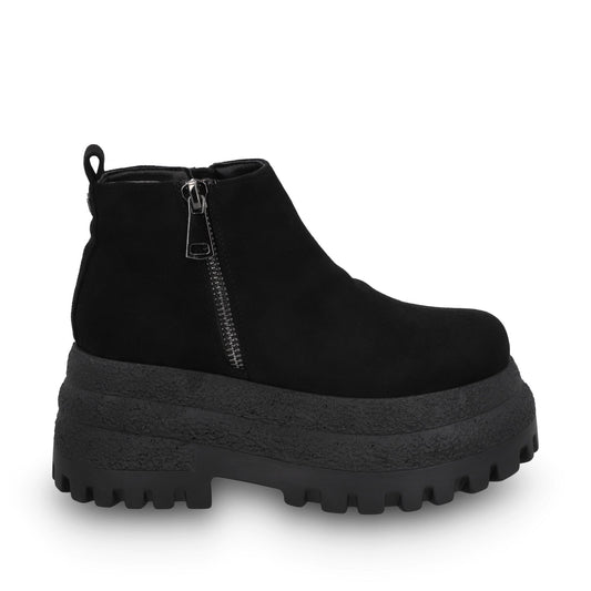 Botin Plataforma Negro Mujer 55293