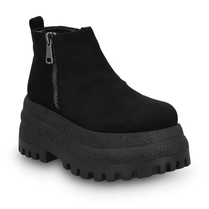Botin Plataforma Negro Mujer 55293