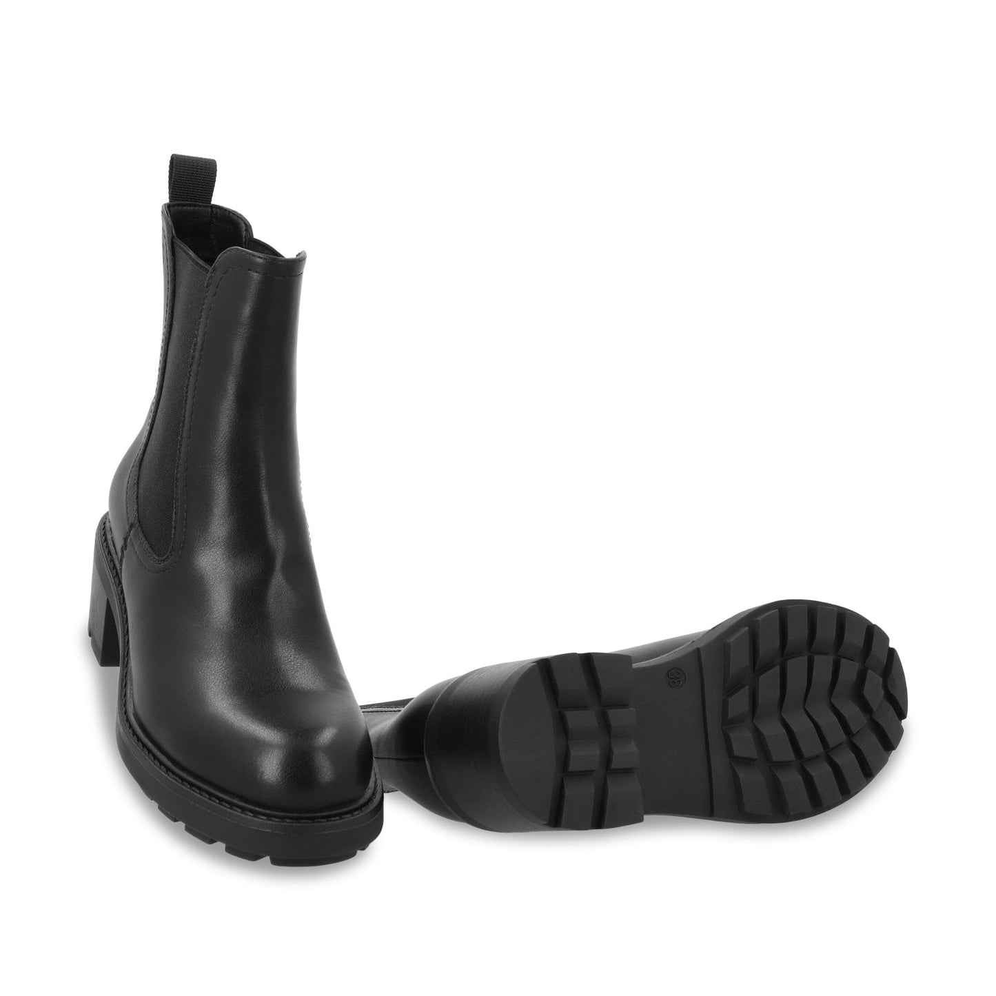 Botin Plataforma Negro Mujer 56041