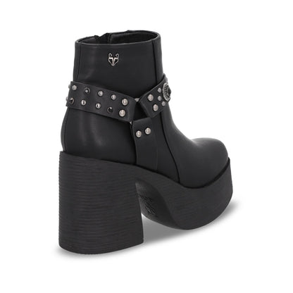 Botin Taco Negro Mujer 25635