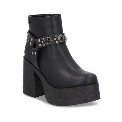 Botin Taco Negro Mujer 25635