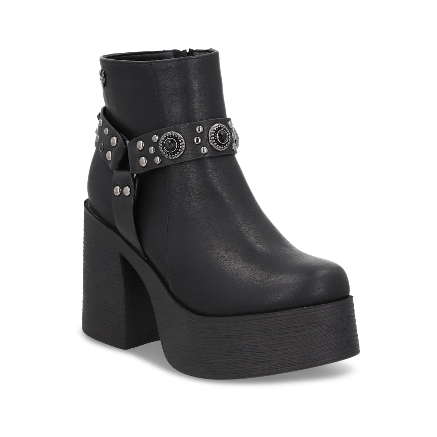 Botin Taco Negro Mujer 25635 - Gotta Mexico