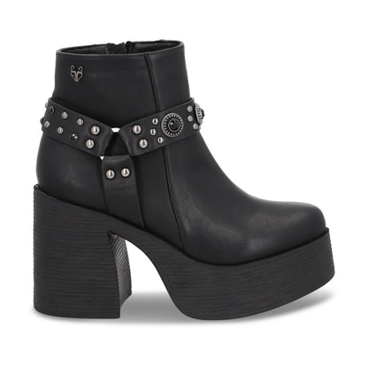 Botin Taco Negro Mujer 25635