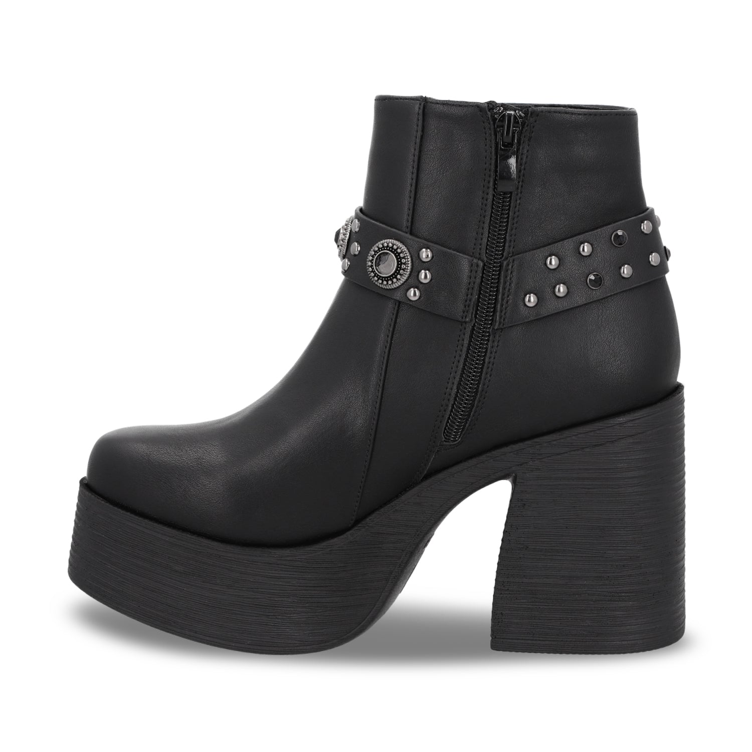 Botin Taco Negro Mujer 25635 - Gotta Mexico