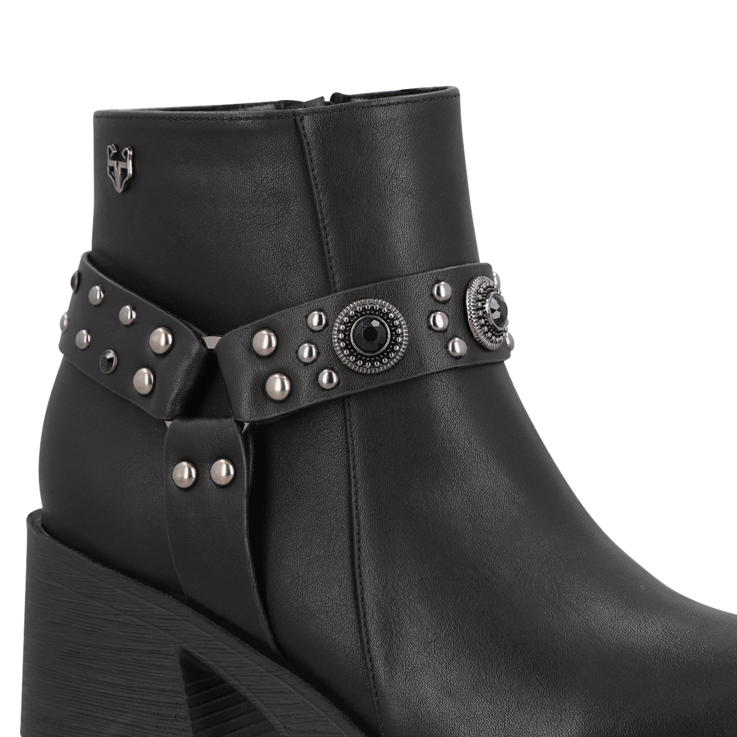 Botin Taco Negro Mujer 25635 - Gotta Mexico