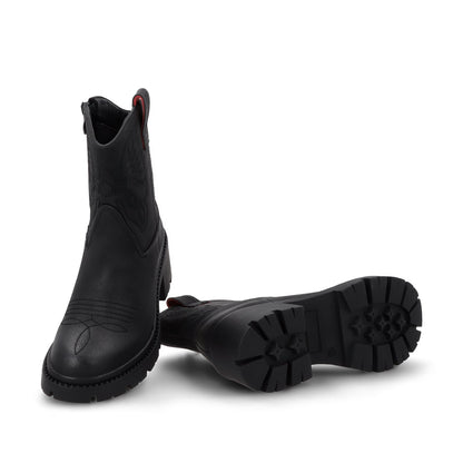 Botin Taco Negro Mujer 45745