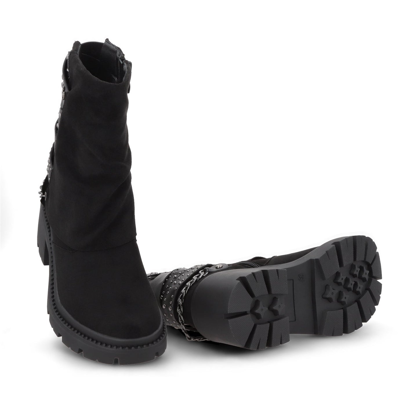 Botin Taco Negro Mujer 45746 - Gotta Mexico