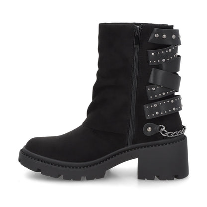 Botin Taco Negro Mujer 45746
