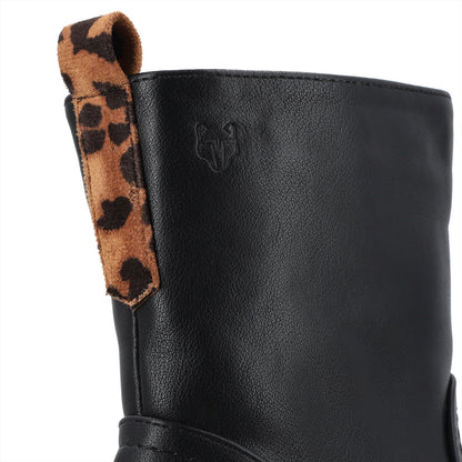 Botin Taco Negro Mujer 55310
