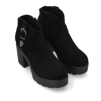 Botin Taco Negro Mujer 55311