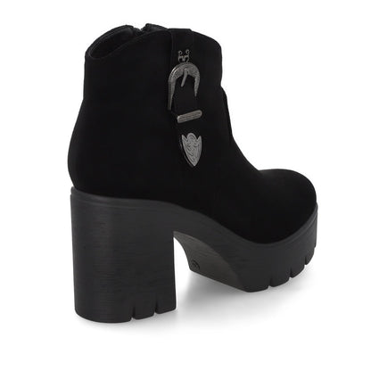 Botin Taco Negro Mujer 55311
