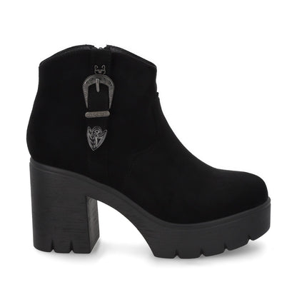 Botin Taco Negro Mujer 55311