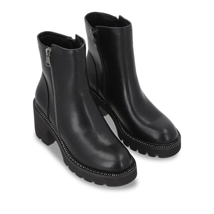 Botin Taco Negro Mujer 56020