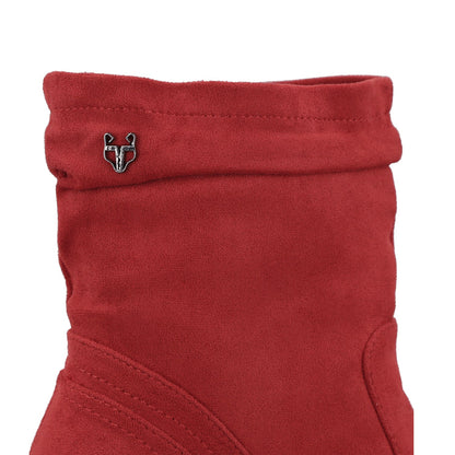 Botin Taco Rojo Mujer C7330