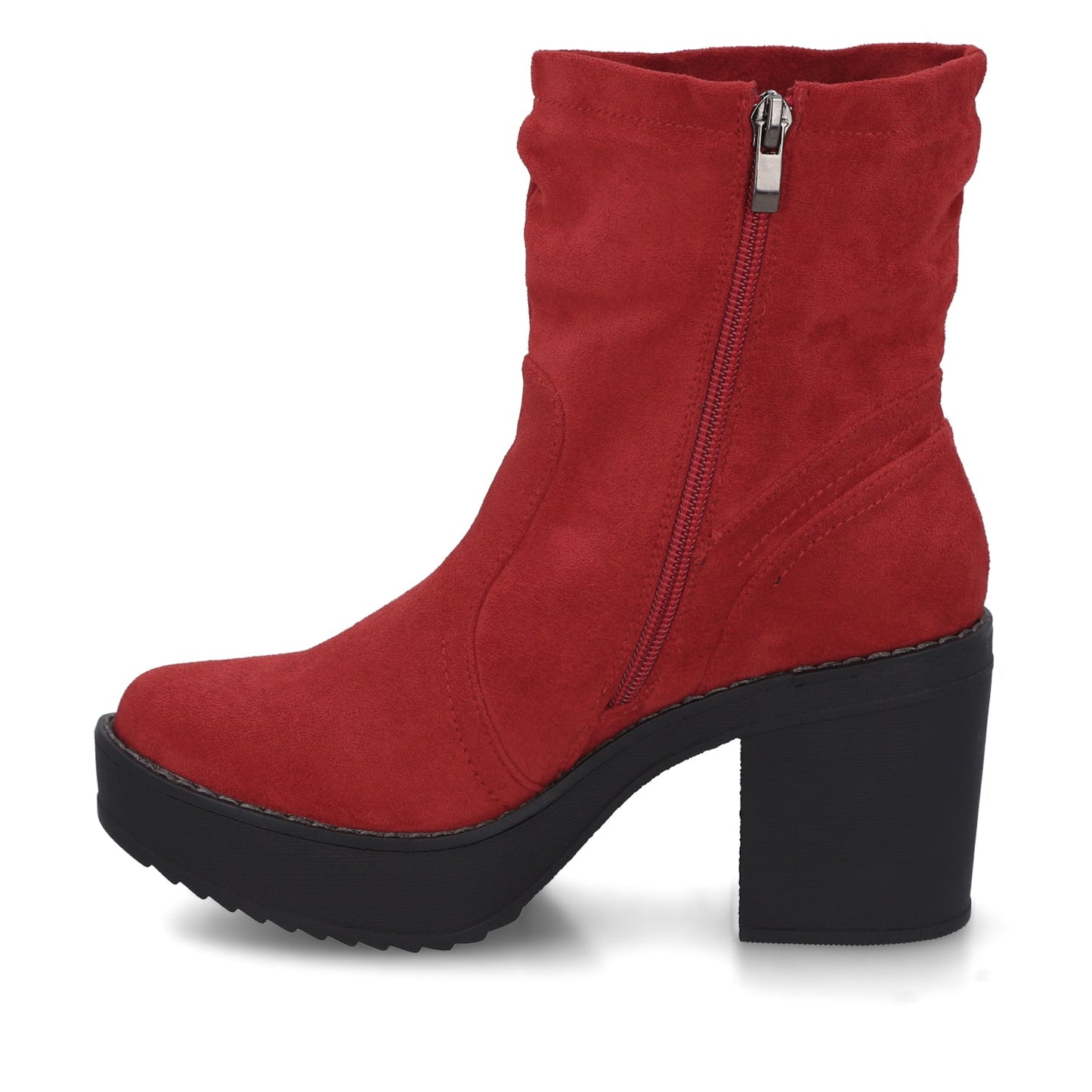 Botin Taco Rojo Mujer C7330