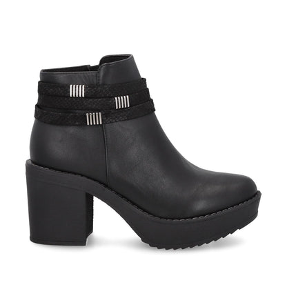 Botín Tacón Negro Mujer 13502